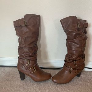 Leather boots